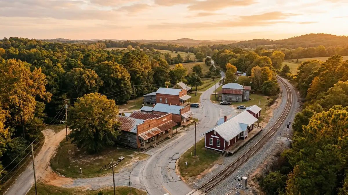 Public restroom locations mapped in Petersburg Station, Georgia — 12 facilities across zip codes 30907