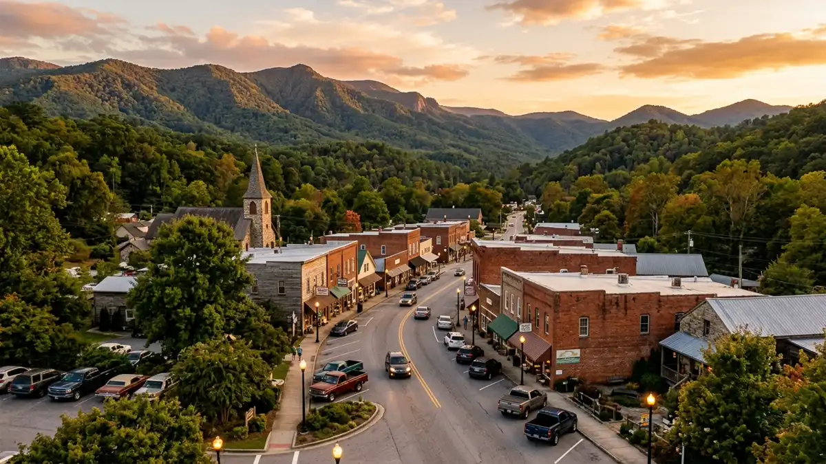 Public restroom locations mapped in Rabun County, Georgia — 36 facilities across zip codes 30552, 30562