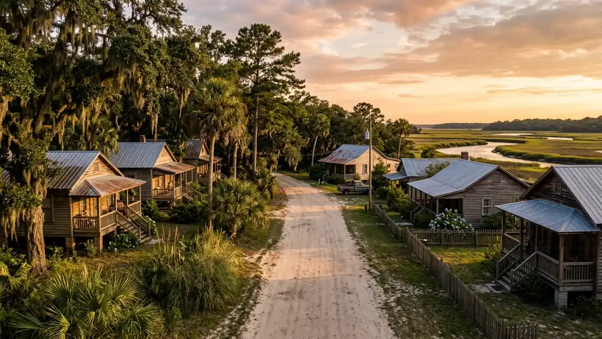 Public restroom locations mapped in Sapelo Island, Georgia — 4 facilities across the city