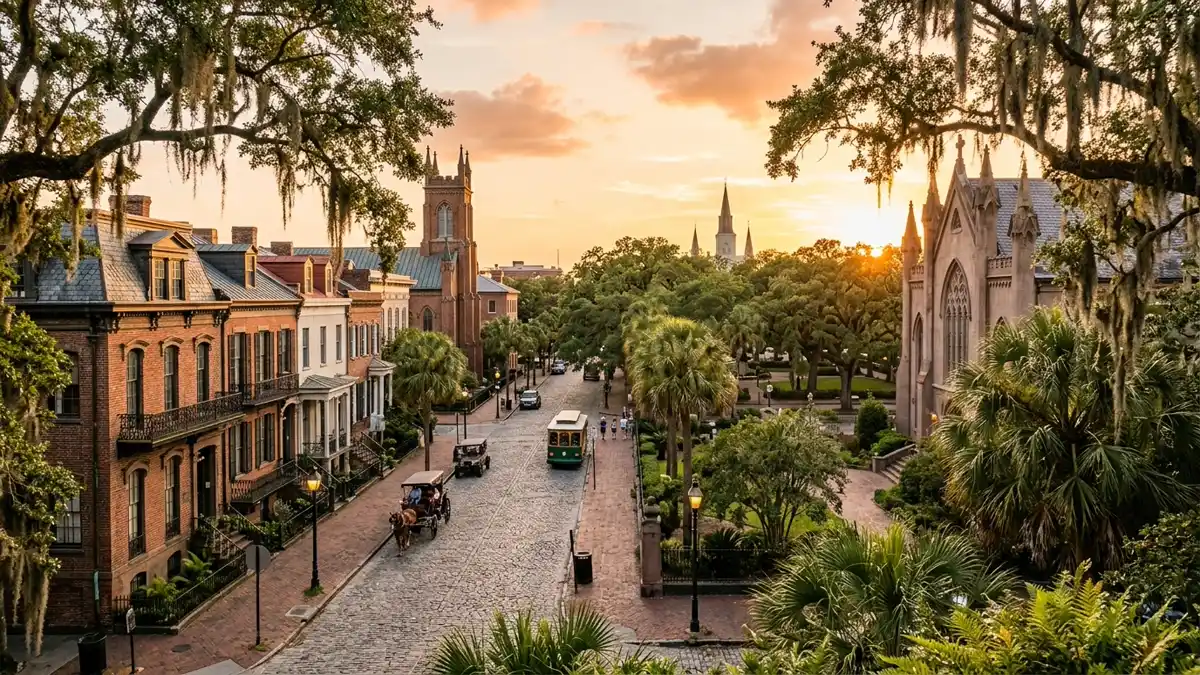 Public restroom locations mapped in Savannah, Georgia — 12 facilities across zip codes 31401, 31404, 31408
