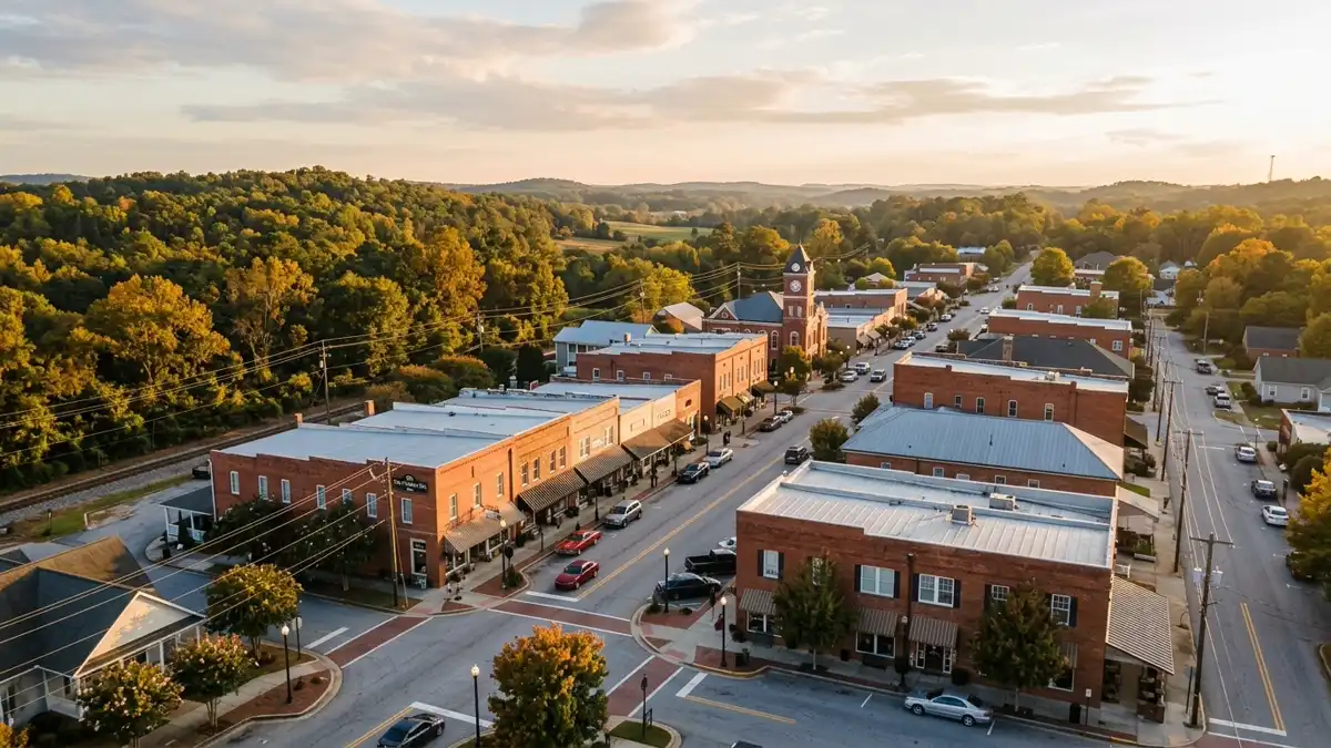 Public restroom locations mapped in Senoia, Georgia — 4 facilities across zip codes 30277