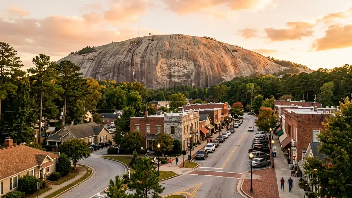 Public restroom locations mapped in Stone Mountain, Georgia — 16 facilities across zip codes 30083, 30086, 80083
