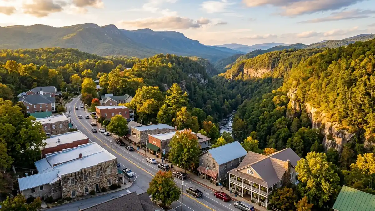 Public restroom locations mapped in Tallulah Falls, Georgia — 14 facilities across zip codes 30552, 30573