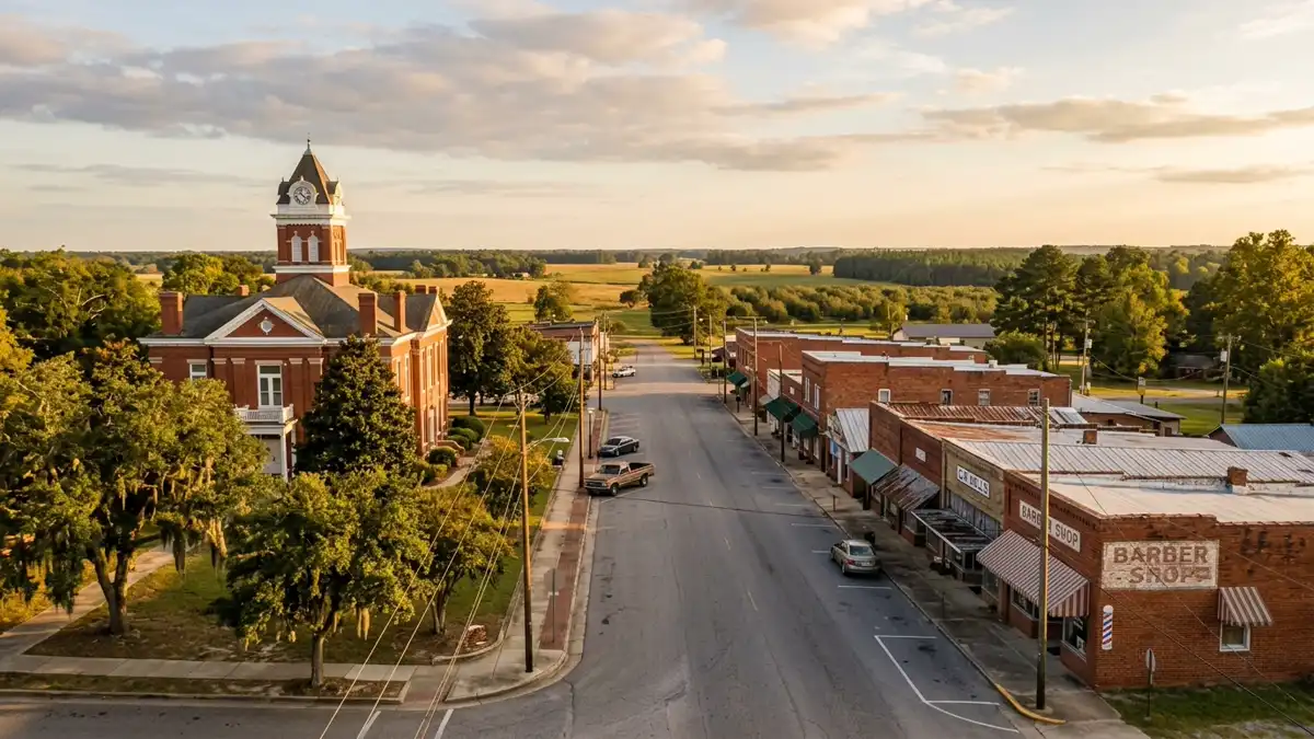Public restroom locations mapped in Turner County, Georgia — 10 facilities across zip codes 31714, 31790