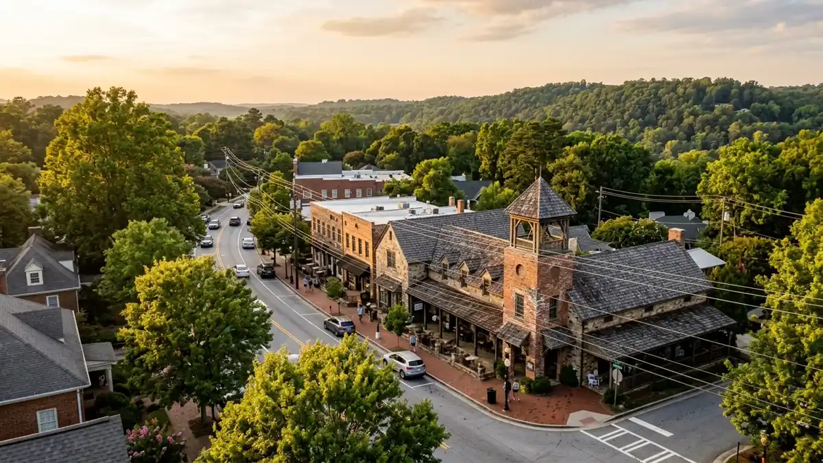 Public restroom locations mapped in Vinings, Georgia — 23 facilities across zip codes 30080, 30339, 31139