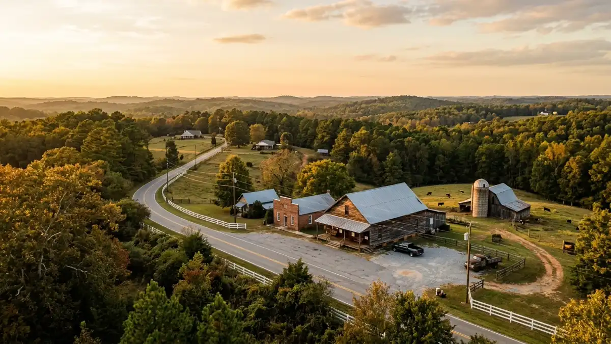 Public restroom locations mapped in Whitlock Farms, Georgia — 5 facilities across zip codes 30043