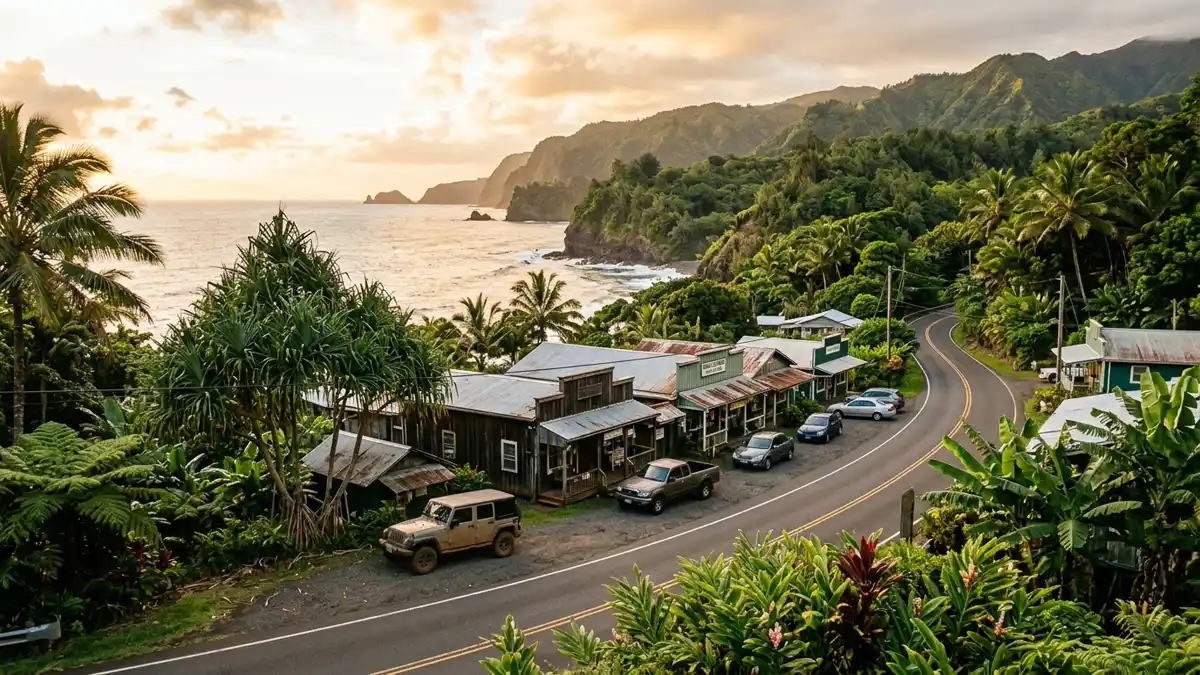 Public restroom locations mapped in Hana, Hawaii — 9 facilities across zip codes 96713