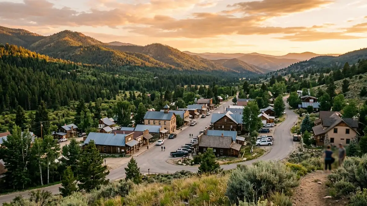 Public restroom locations mapped in Boise County, Idaho — 61 facilities across zip codes 83637