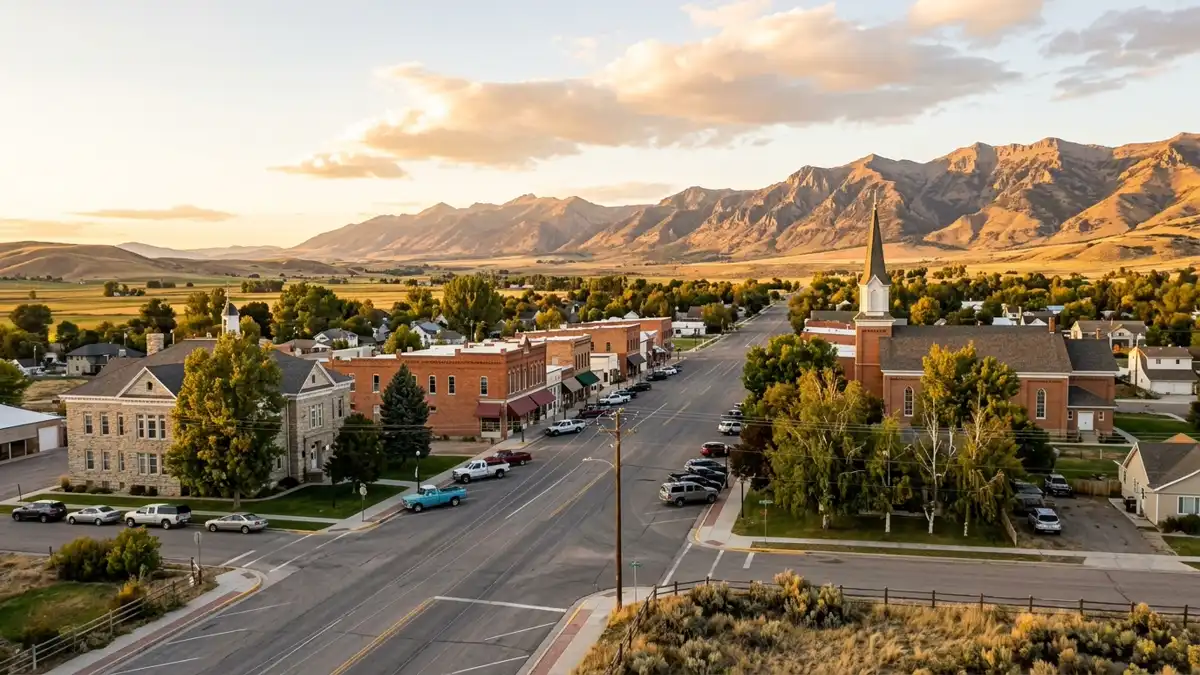 Public restroom locations mapped in Montpelier, Idaho — 12 facilities across zip codes 83254