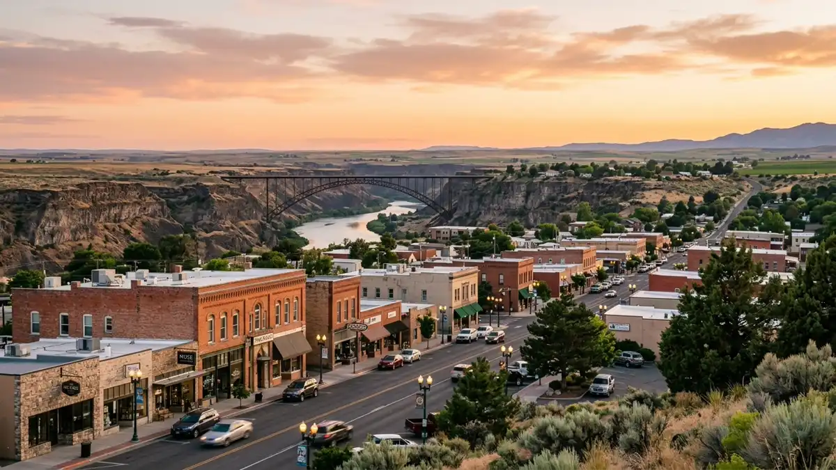 Public restroom locations mapped in Twin Falls, Idaho — 26 facilities across zip codes 83301, 83303, 83341