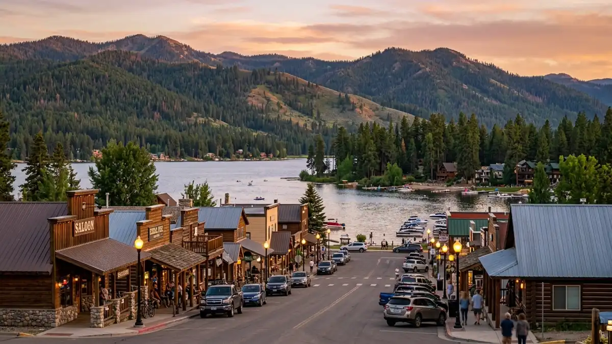 Public restroom locations mapped in Valley County, Idaho — 48 facilities across zip codes 83611