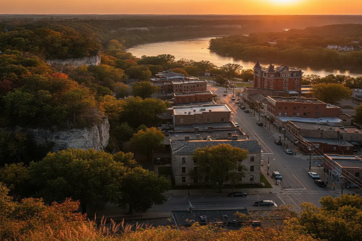 Public restroom locations mapped in Alton, Illinois — 51 facilities across zip codes 62002, 62018, 62024
