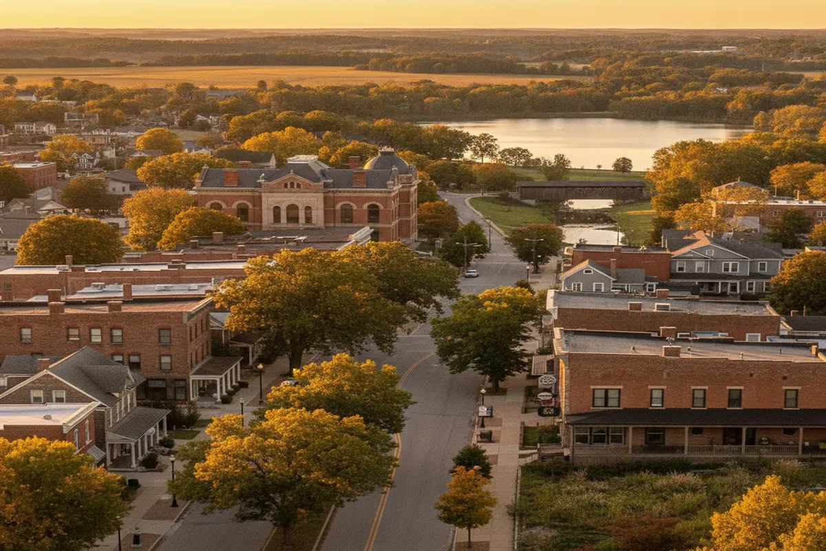 Public restroom locations mapped in Edwardsville, Illinois — 58 facilities across zip codes 62025, 62026, 62034