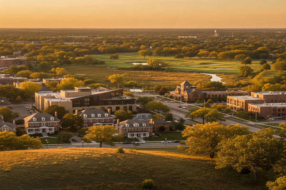 Public restroom locations mapped in Glenview, Illinois — 12 facilities across zip codes 60025, 60026, 60029