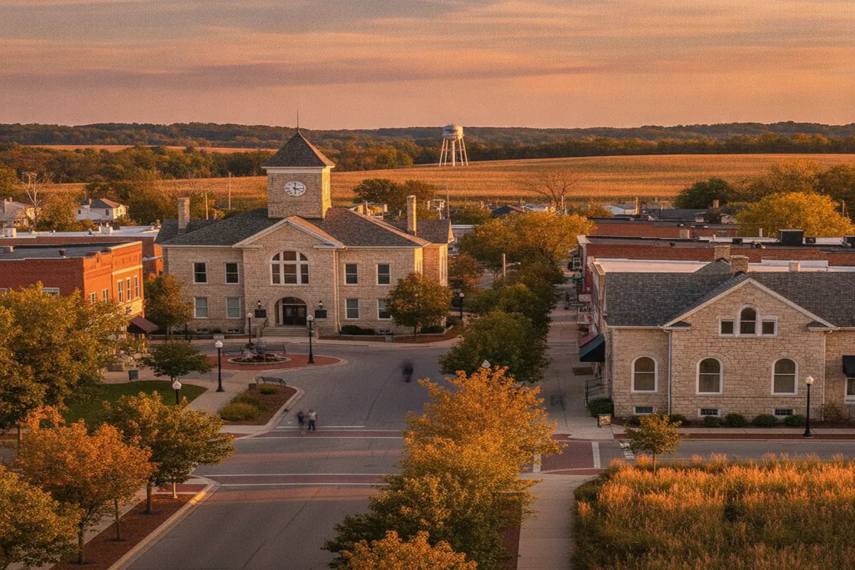 Public restroom locations mapped in Huntley, Illinois — 14 facilities across zip codes 60142
