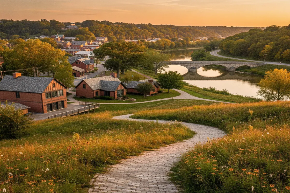 Public restroom locations mapped in Long Shore Park, Illinois — 12 facilities across zip codes 61616