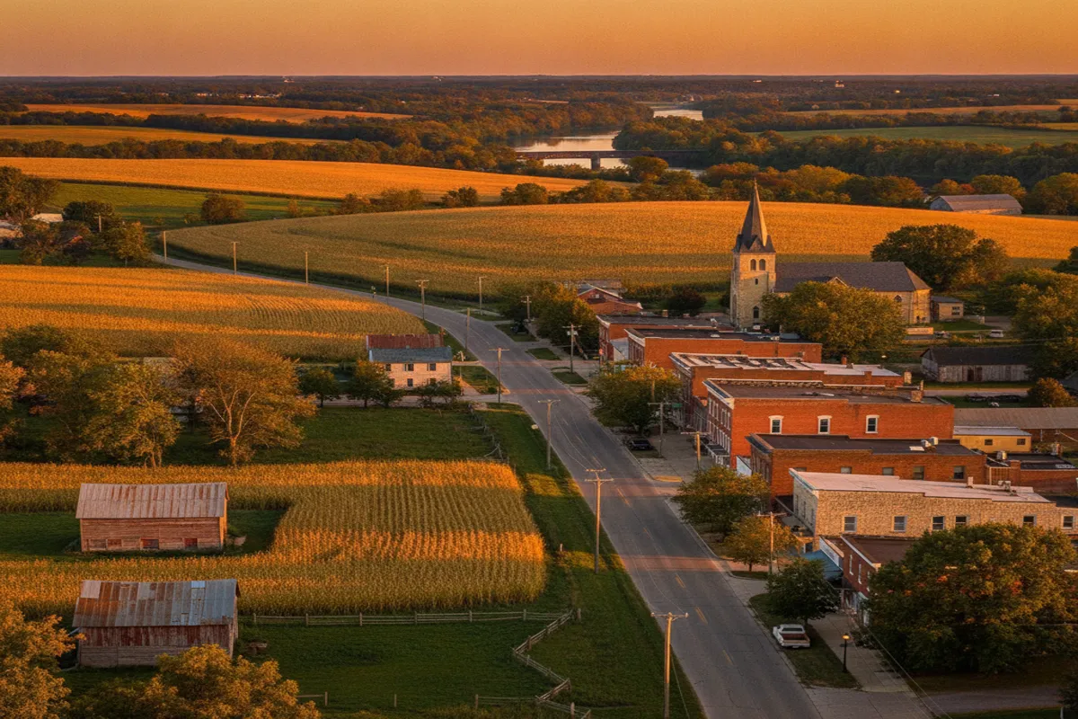 Public restroom locations mapped in Macoupin County, Illinois — 18 facilities across zip codes 62014