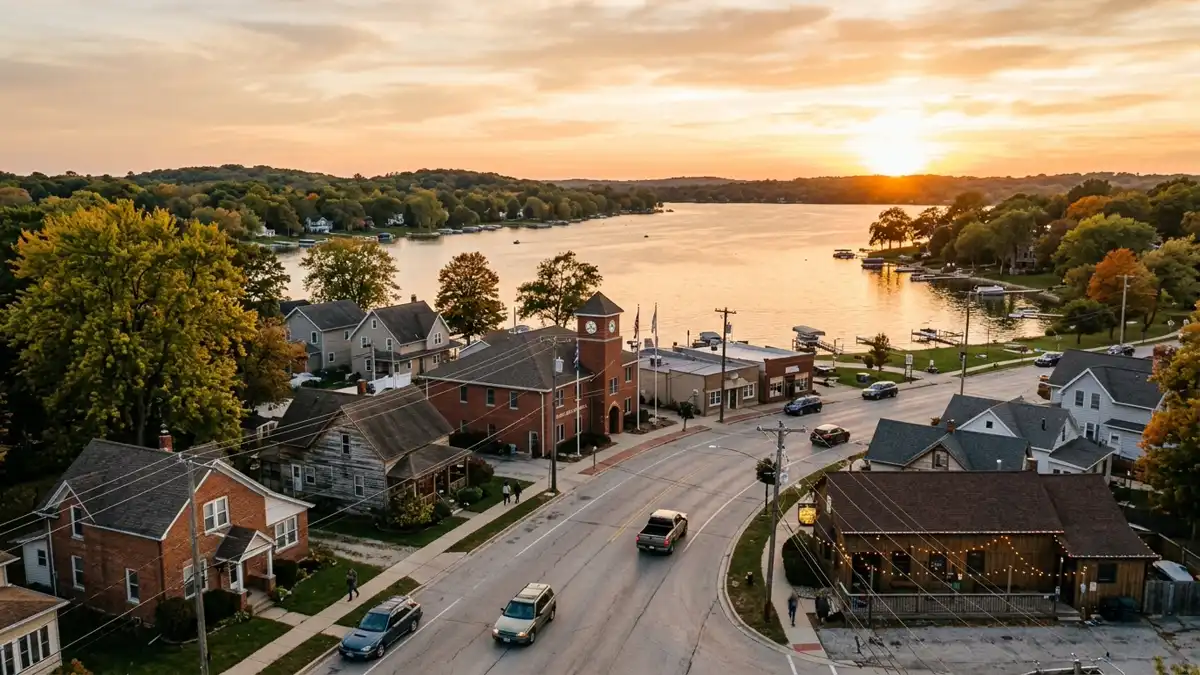 Public restroom locations mapped in Round Lake, Illinois — 17 facilities across zip codes 60030