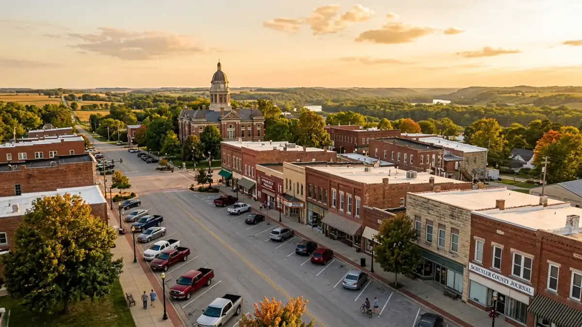 Public restroom locations mapped in Schuyler County, Illinois — 2 facilities across zip codes 62624