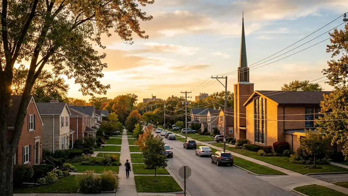 Public restroom locations mapped in Skokie, Illinois — 17 facilities across zip codes 60076, 60091, 60201