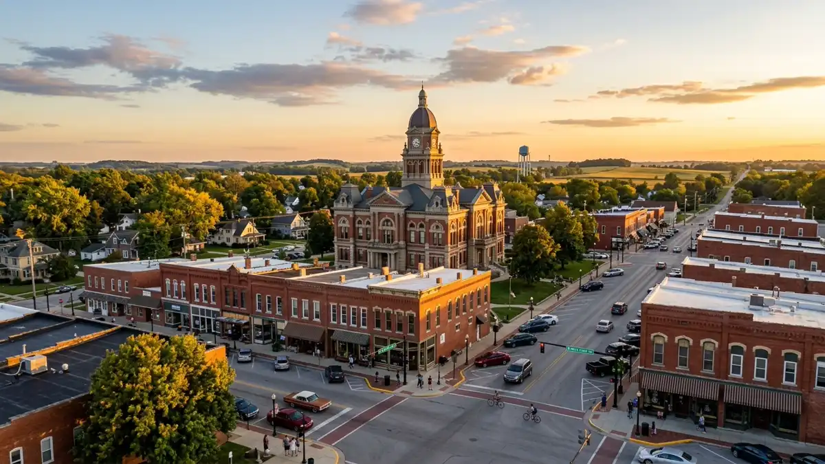 Public restroom locations mapped in Taylorville, Illinois — 4 facilities across zip codes 62568