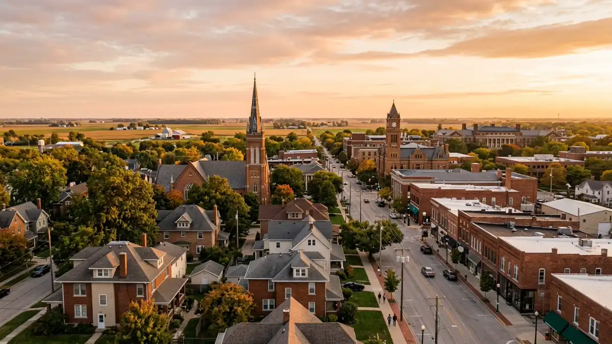 Public restroom locations mapped in Urbana, Illinois — 12 facilities across zip codes 61801, 61802