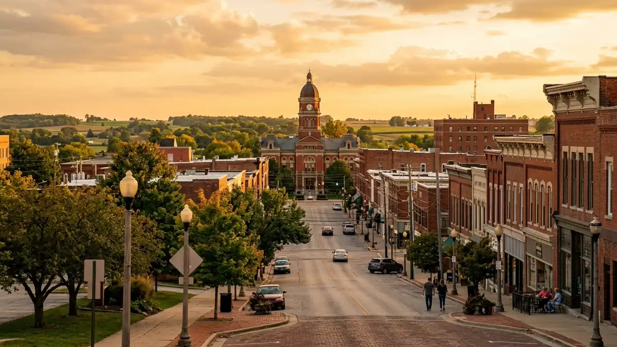 Public restroom locations mapped in Vermilion County, Illinois — 11 facilities across zip codes 61858