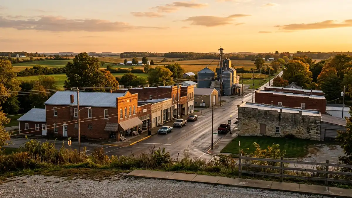 Public restroom locations mapped in Amo, Indiana — 4 facilities across zip codes 46103