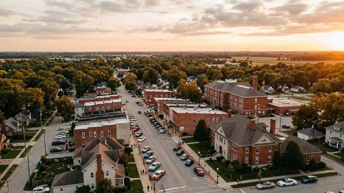 Public restroom locations mapped in Beech Grove, Indiana — 5 facilities across zip codes 46107