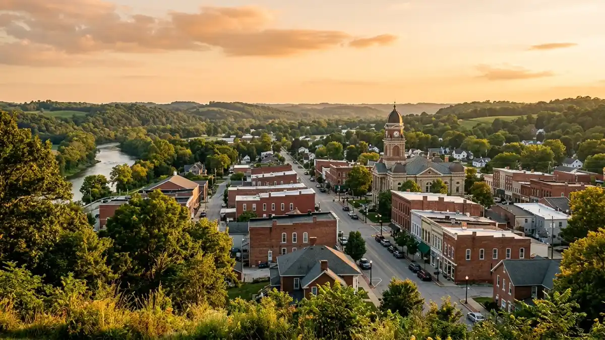 Public restroom locations mapped in Brookville, Indiana — 5 facilities across zip codes 47012