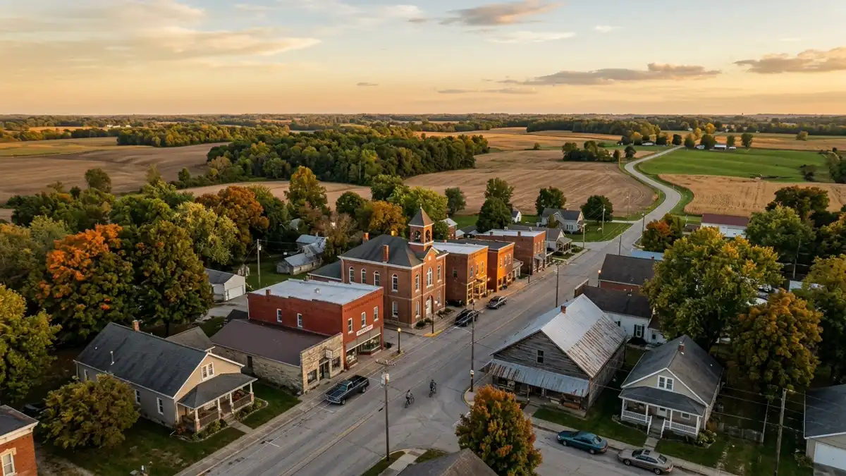 Public restroom locations mapped in Coatesville, Indiana — 4 facilities across zip codes 46121