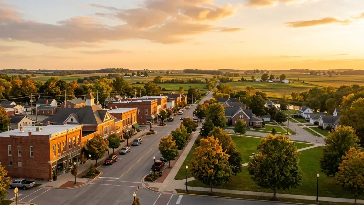 Public restroom locations mapped in Elkhart County, Indiana — 39 facilities across zip codes 46516, 46526, 46527