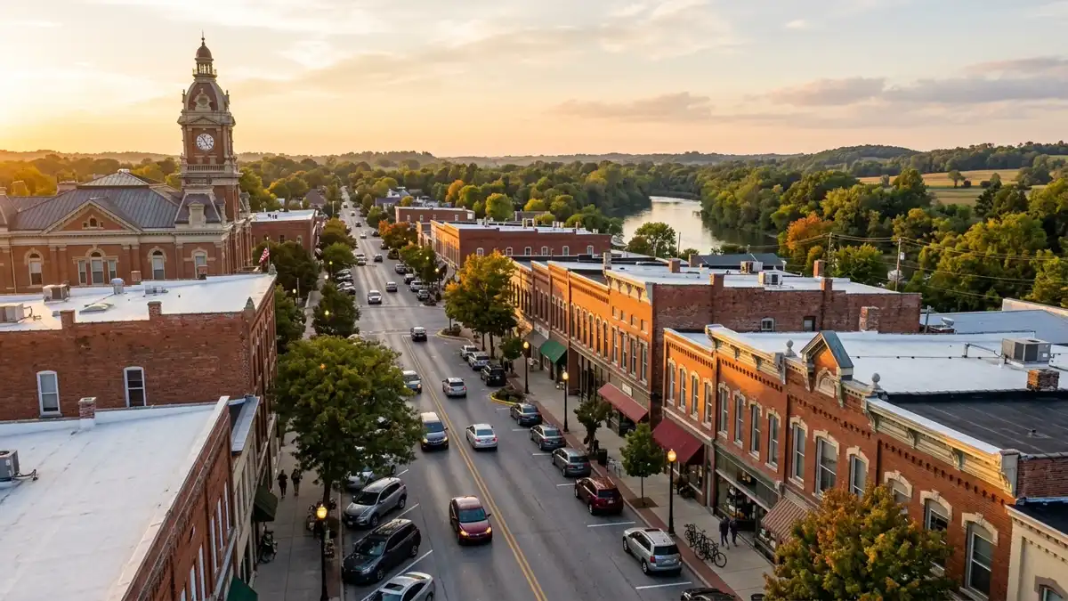 Public restroom locations mapped in Goshen, Indiana — 49 facilities across zip codes 46516, 46526, 46527