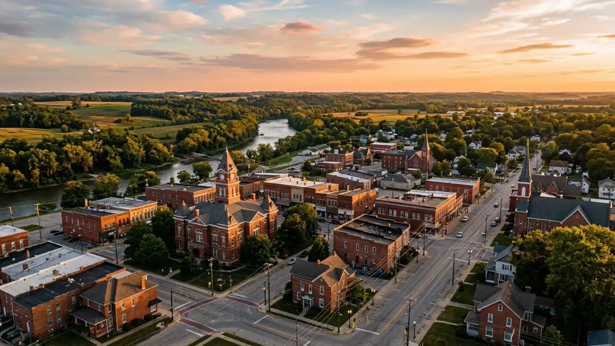 Public restroom locations mapped in Huntington County, Indiana — 4 facilities across the city