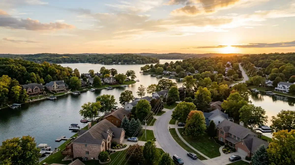 Public restroom locations mapped in Lakes Of The Four Seasons, Indiana — 1 facility across the city
