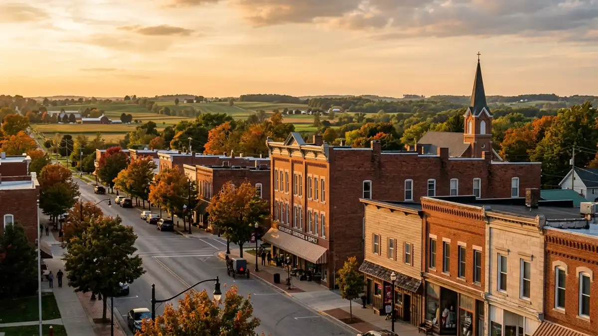 Public restroom locations mapped in Middlebury, Indiana — 10 facilities across zip codes 46540