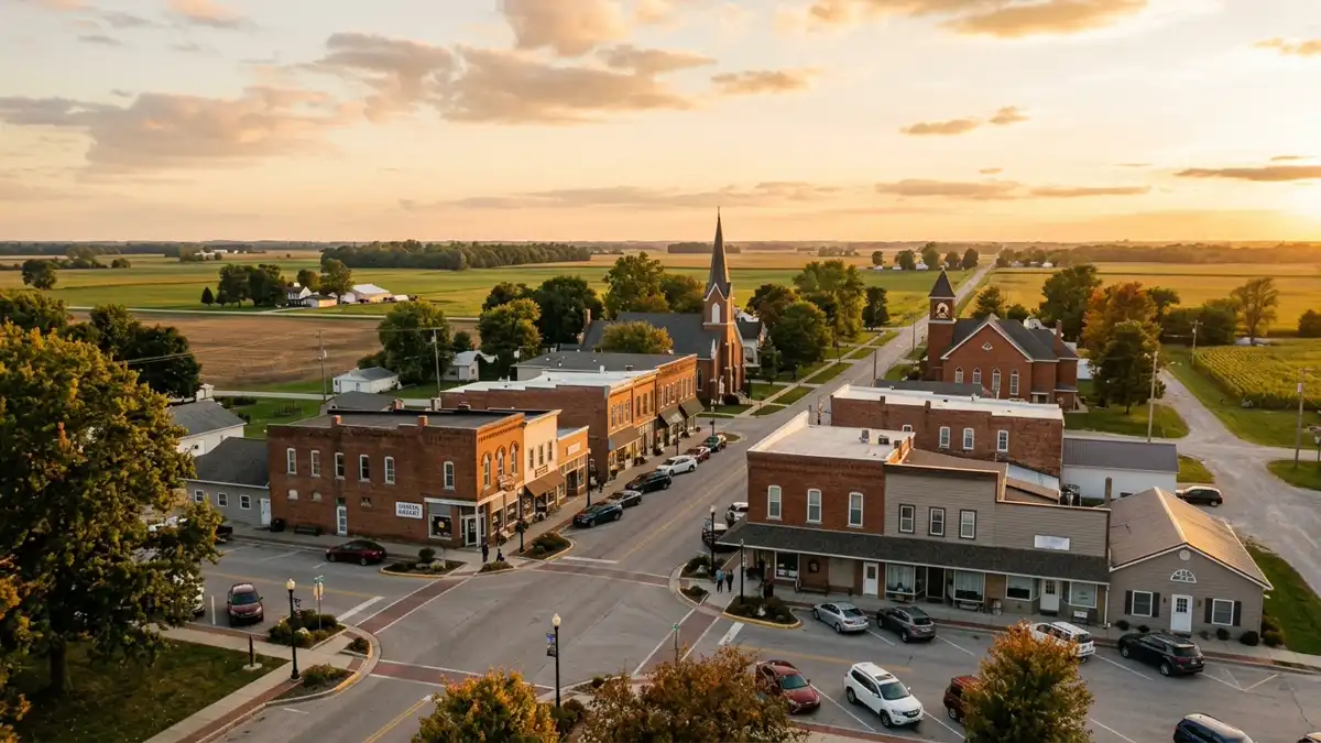 Public restroom locations mapped in Ossian, Indiana — 6 facilities across zip codes 46777