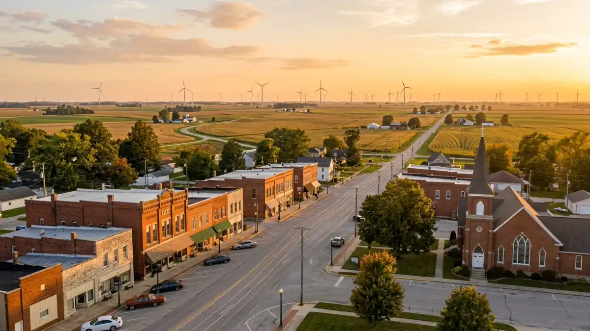 Public restroom locations mapped in Remington, Indiana — 8 facilities across zip codes 47977