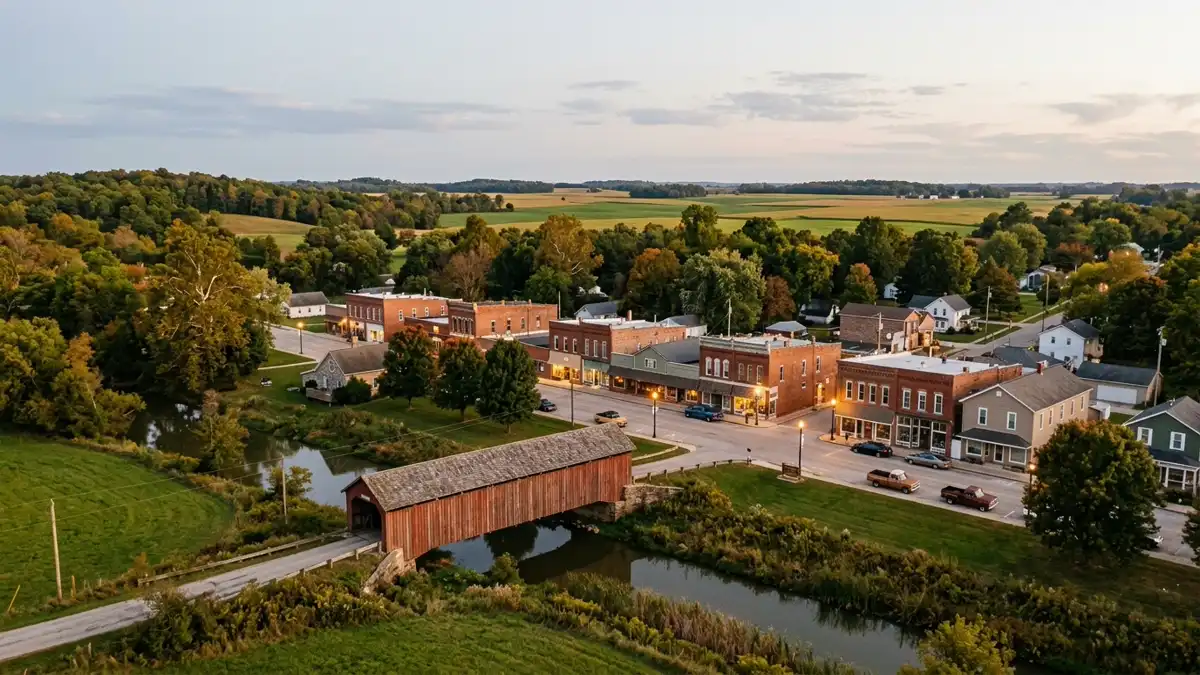 Public restroom locations mapped in Roann, Indiana — 1 facility across zip codes 46974