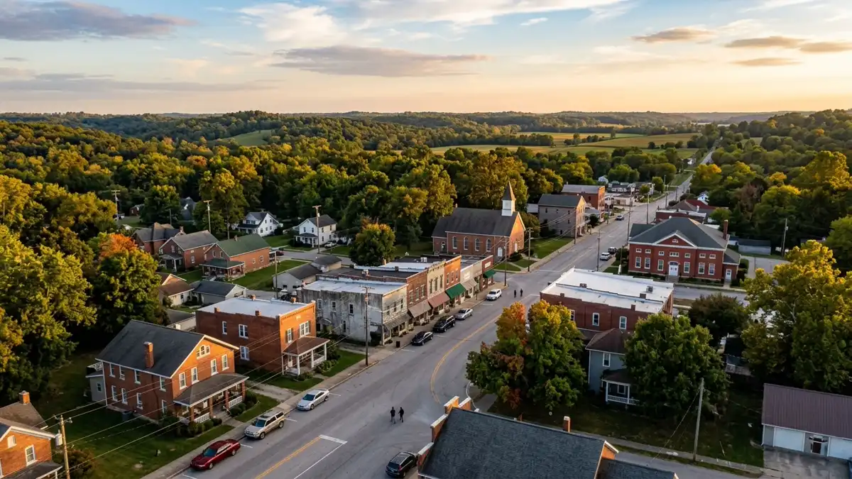 Public restroom locations mapped in Sellersburg, Indiana — 23 facilities across zip codes 47172