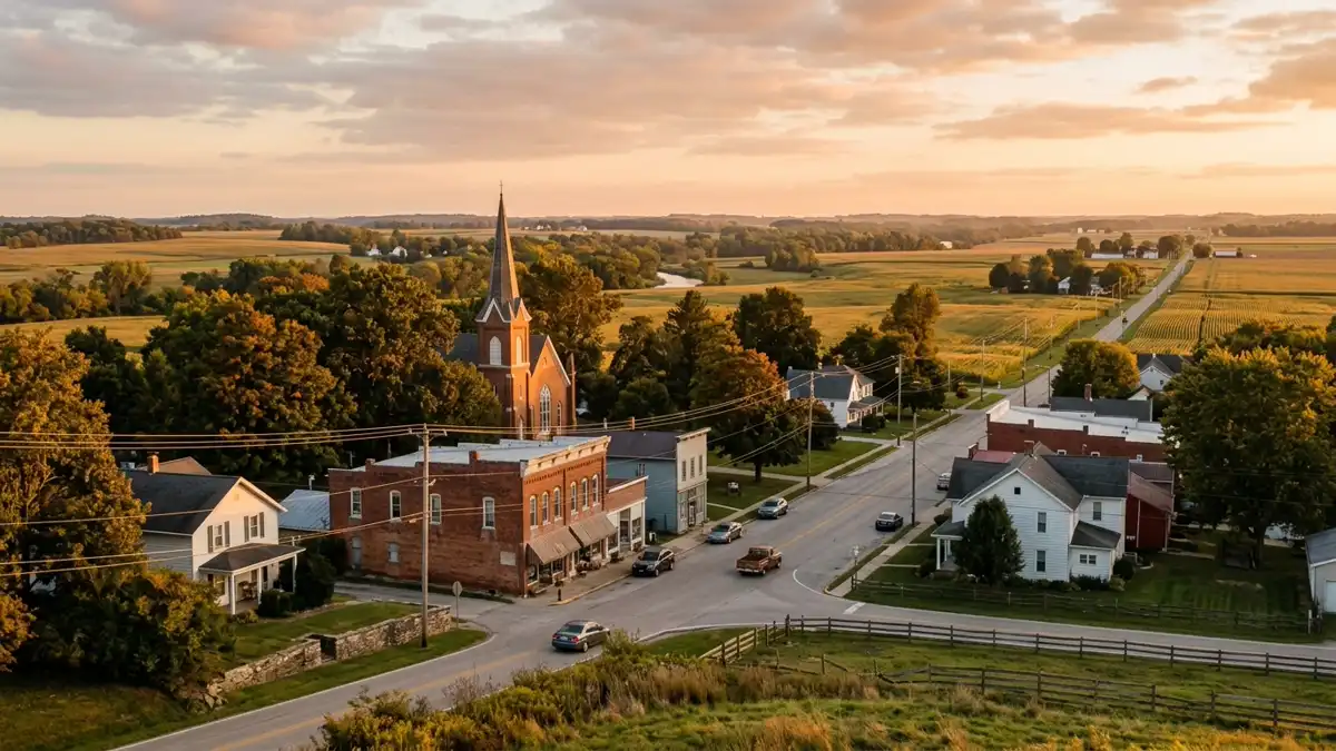 Public restroom locations mapped in Stewartsville, Indiana — 1 facility across zip codes 47616