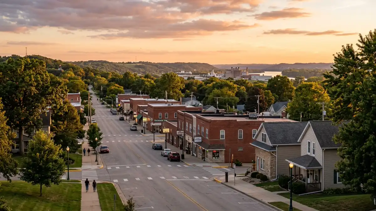 Public restroom locations mapped in Bettendorf, Iowa — 61 facilities across zip codes 52722, 61299