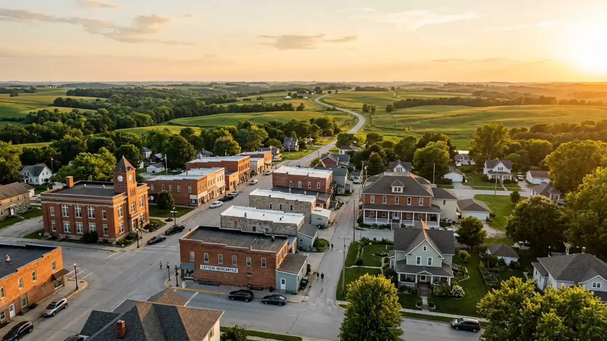 Public restroom locations mapped in Cattese, Iowa — 1 facility across zip codes 61025