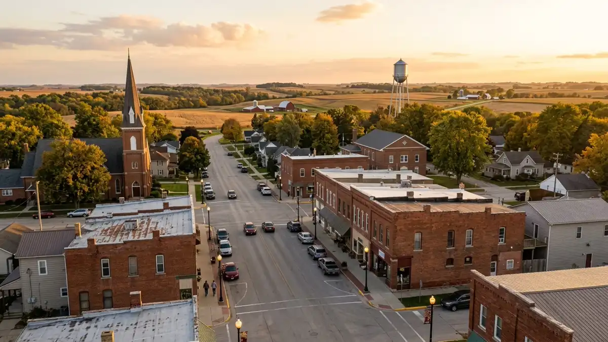 Public restroom locations mapped in Center Point, Iowa — 31 facilities across zip codes 52213