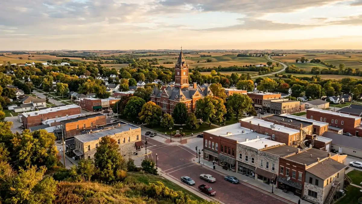 Public restroom locations mapped in Clarinda, Iowa — 5 facilities across zip codes 51632