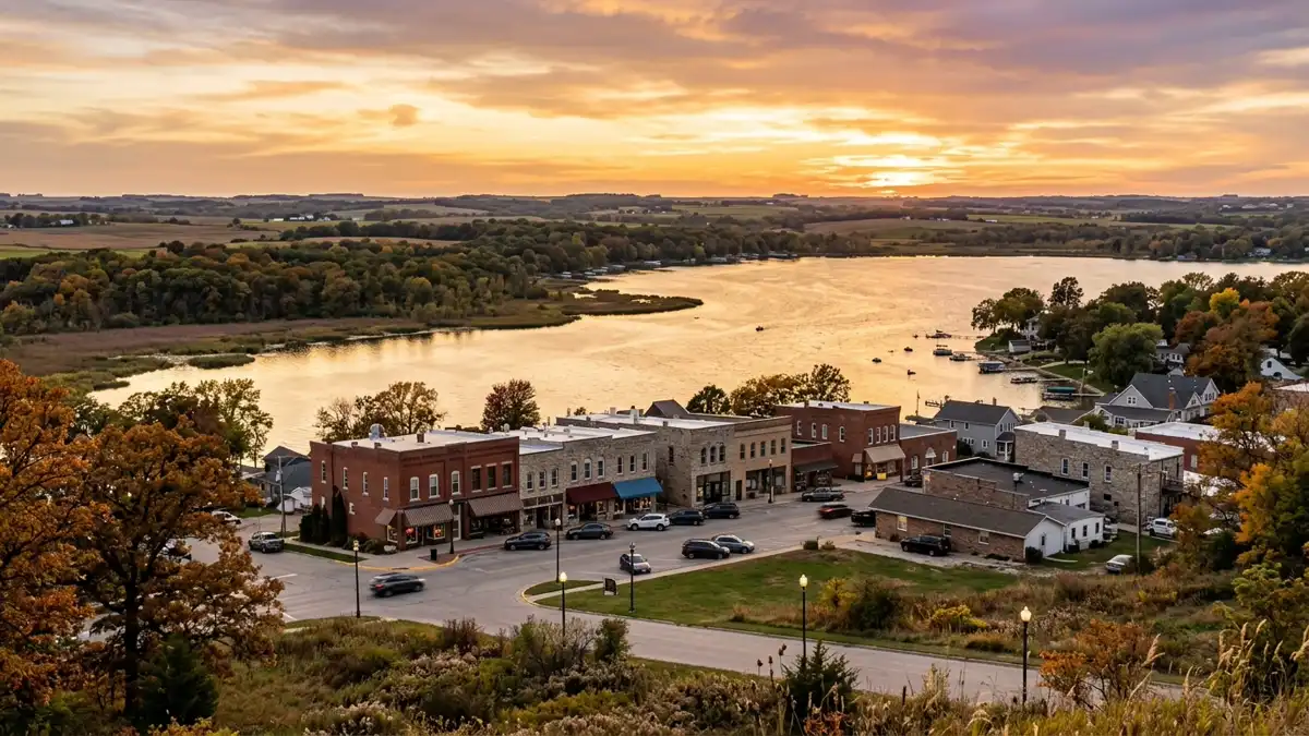 Public restroom locations mapped in Dickinson County, Iowa — 3 facilities across zip codes 51360