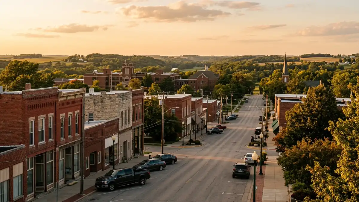Public restroom locations mapped in Estherville, Iowa — 1 facility across zip codes 51334