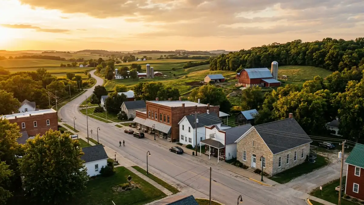 Public restroom locations mapped in Kendallville, Iowa — 1 facility across zip codes 52136