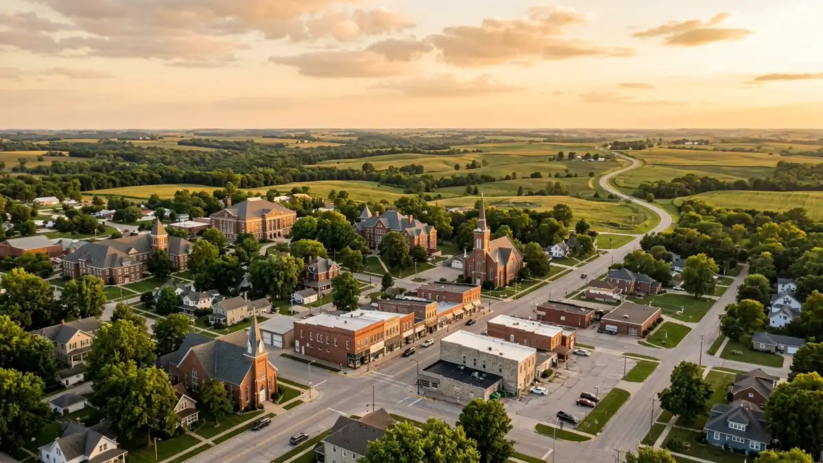 Public restroom locations mapped in Lamoni, Iowa — 1 facility across zip codes 50140