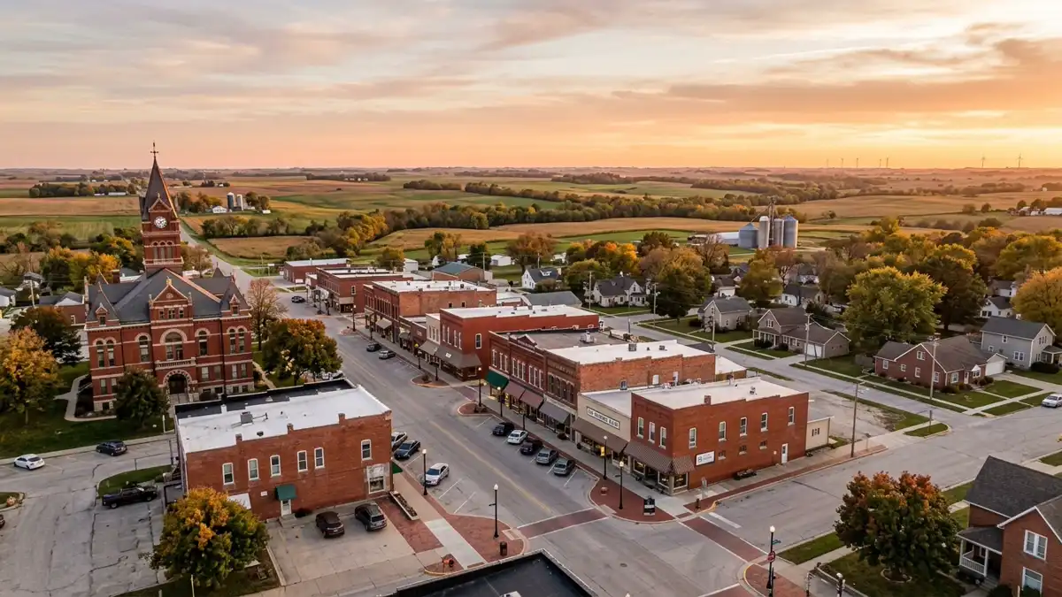Public restroom locations mapped in Nevada, Iowa — 29 facilities across zip codes 50201